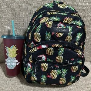 Vera Bradley Pineapple Backpack & Starbucks Hawaii Pineapple Cup Bundle MSRP $96